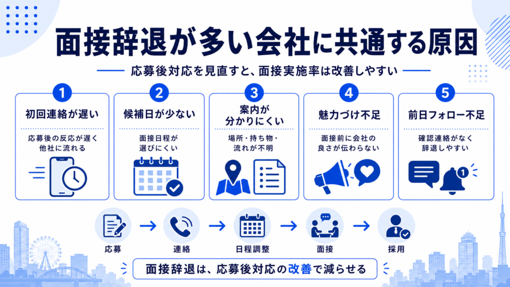 面接辞退が多い会社に共通する原因