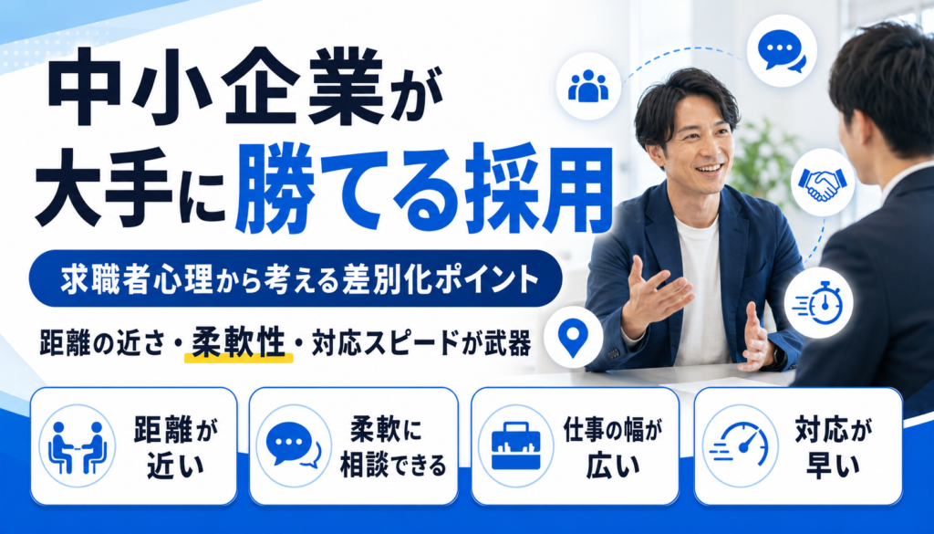中小企業が大手に勝てる採用とは 求職者心理から考える差別化ポイント