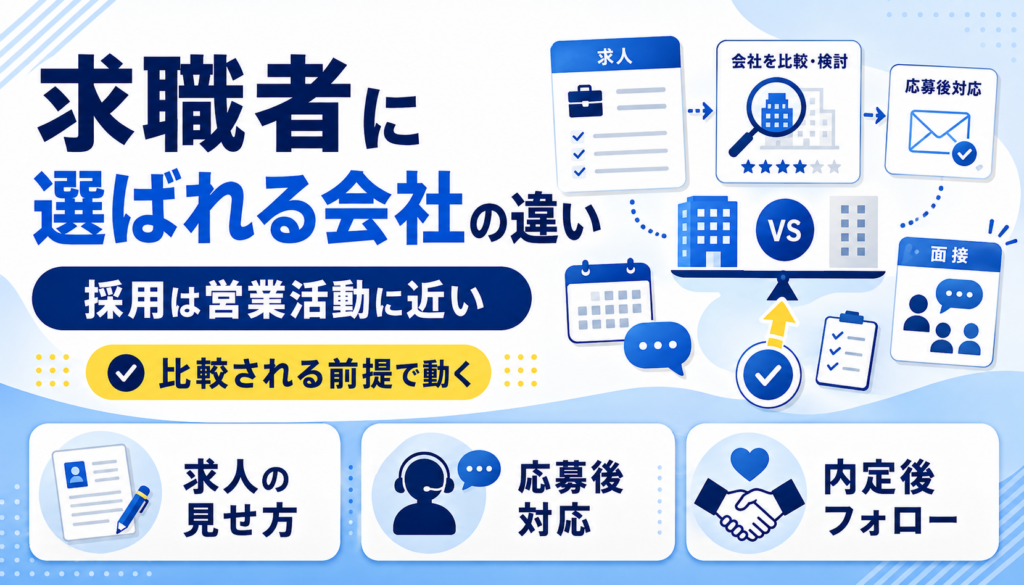 求職者に選ばれる会社と選ばれない会社の違い 採用は営業活動に近い