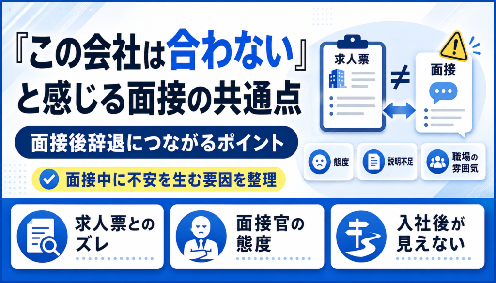 求職者が「この会社は合わない」と感じる面接の共通点