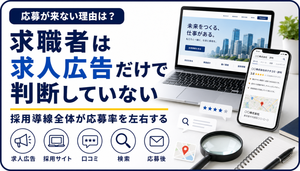 求職者は求人広告だけで判断していないことを示すアイキャッチ画像