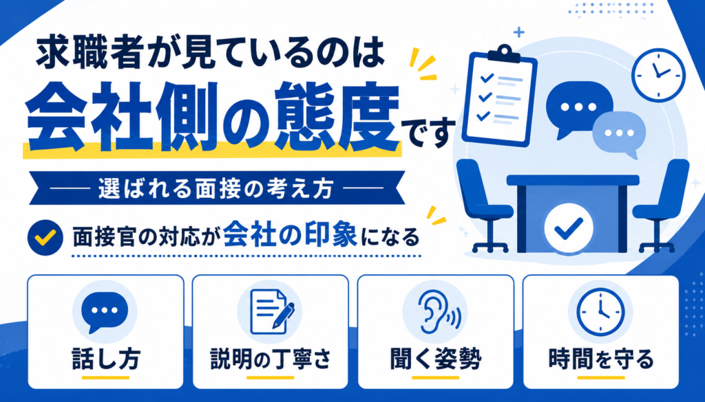 求職者が見ているのは会社側の態度です｜選ばれる面接の考え方