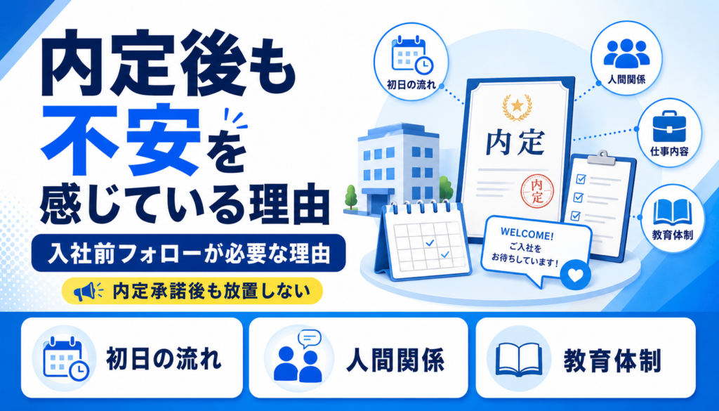 求職者は内定後も不安を感じている｜入社前フォローが必要な理由