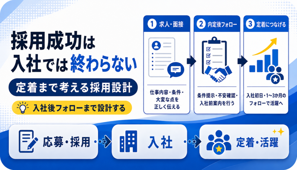 採用成功は入社では終わらない｜定着まで考える採用設計